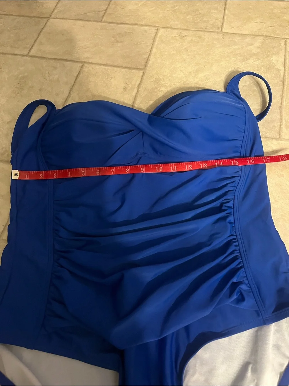 Liz Claiborne women’s 18w royal blue one piece bathing suit